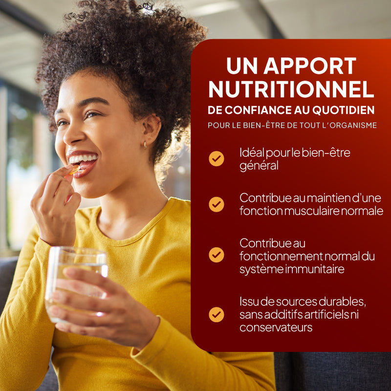 Les gélules d'huile de foie de morue contribuent au maintien de la fonction musculaire

